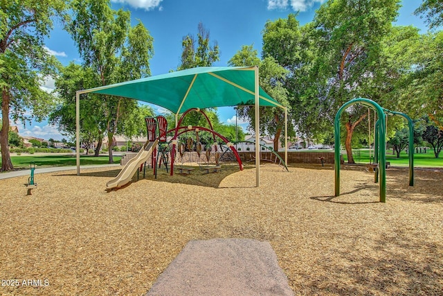 view of community jungle gym