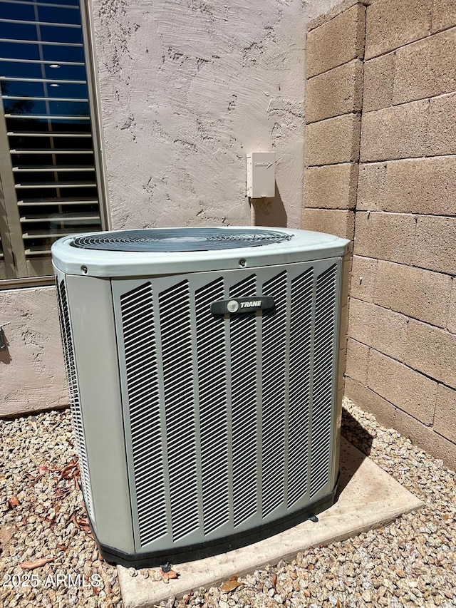 exterior details featuring central AC unit