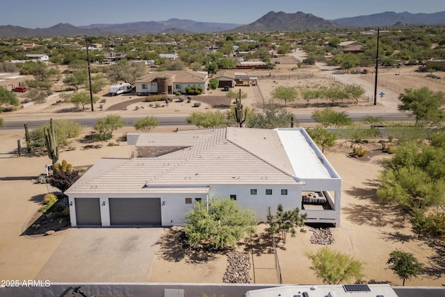 6133 E Dixileta Dr, Cave Creek, AZ 85331 - aerial view of property and surrounding area featuring a mountainous background