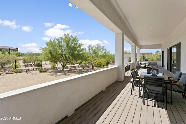 6133 E Dixileta Dr, Cave Creek, AZ 85331 - wooden deck featuring outdoor dining space