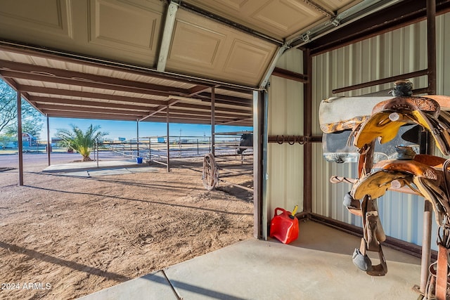 view of horse barn