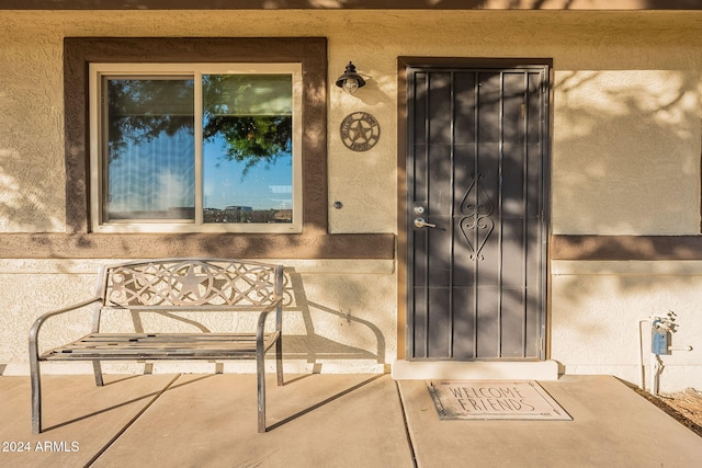 view of doorway to property