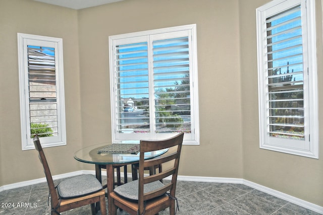 view of tiled dining room