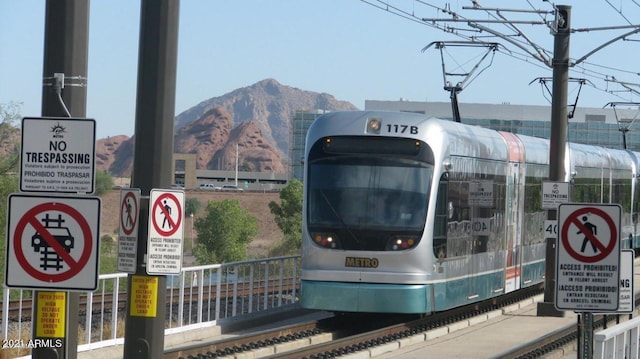 exterior space with a mountain view