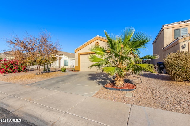 view of front of home featuring a garage