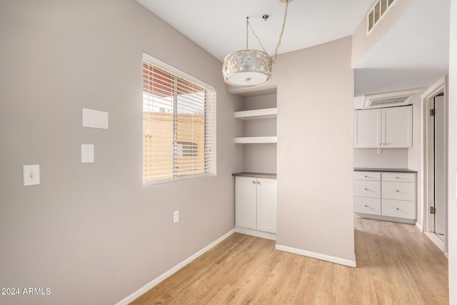 interior space featuring light wood-type flooring