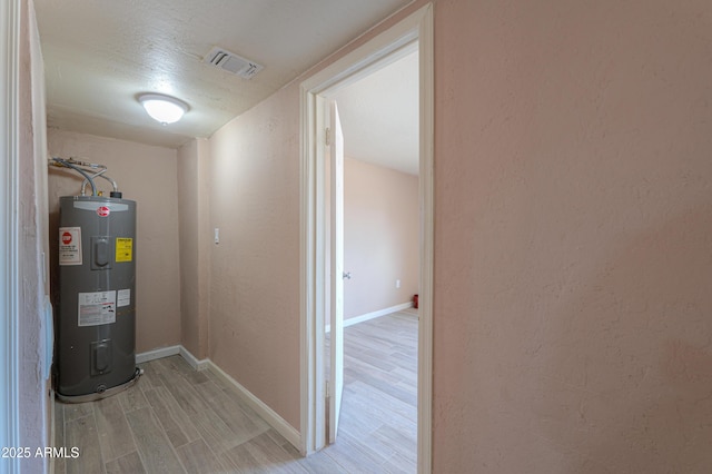 utility room with water heater