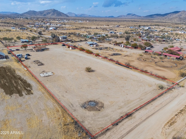 aerial view featuring a mountain view