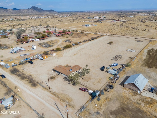 drone / aerial view with a mountain view