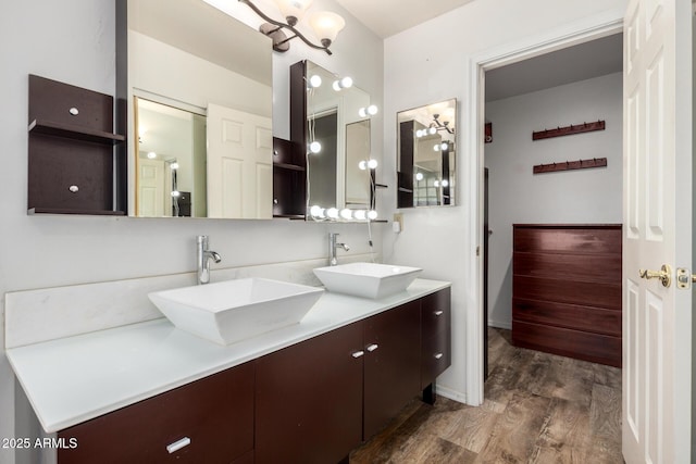 2059 E Brown Rd Unit 35, Mesa, AZ 85213 - full bathroom with double vanity and wood finished floors