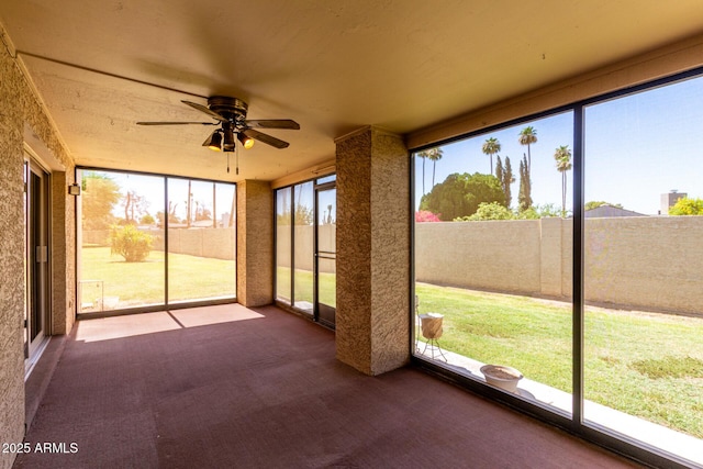 2059 E Brown Rd Unit 35, Mesa, AZ 85213 - unfurnished sunroom with a ceiling fan