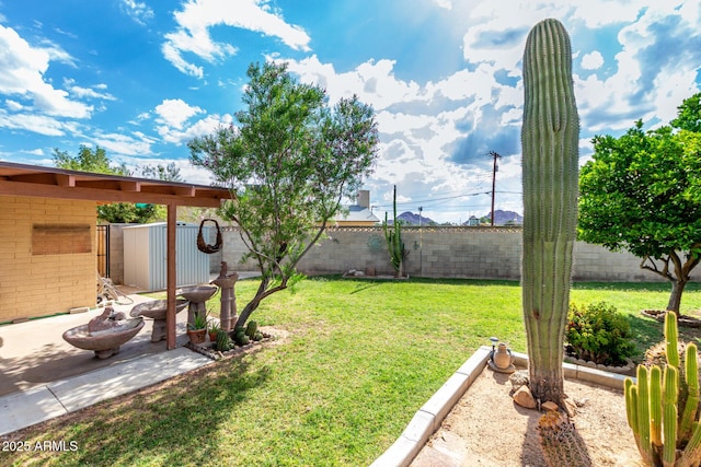 view of yard featuring a patio