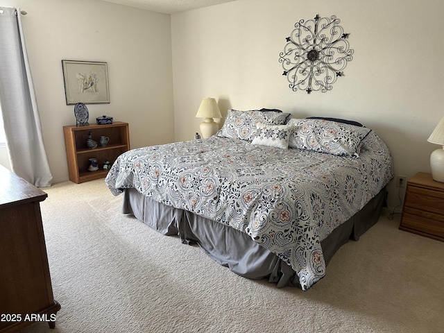 bedroom with carpet