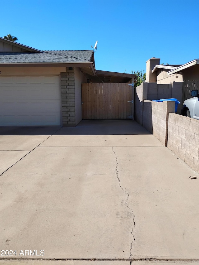 view of home's exterior featuring a garage