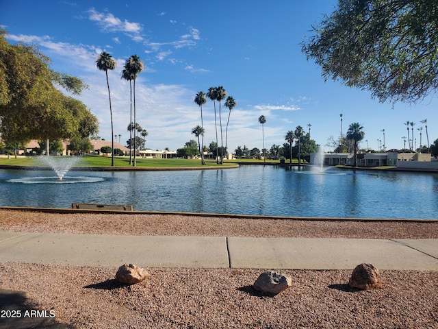 view of water feature