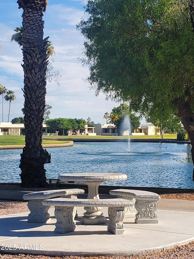 view of water feature