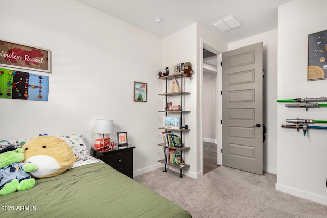 view of carpeted bedroom