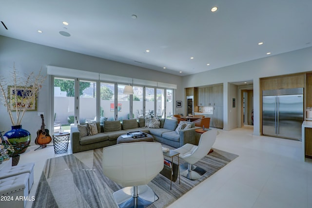 living room featuring plenty of natural light