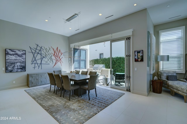 dining space featuring plenty of natural light