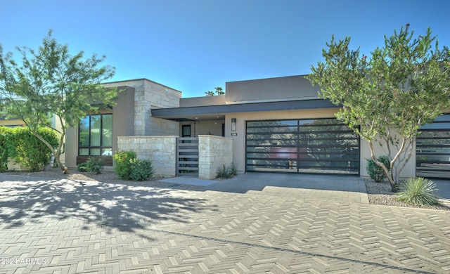 modern home with a garage