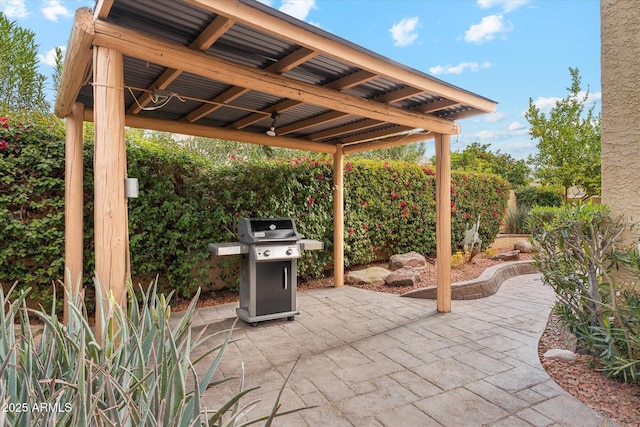 view of patio with grilling area