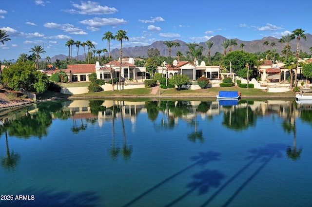 property view of water with a mountain view