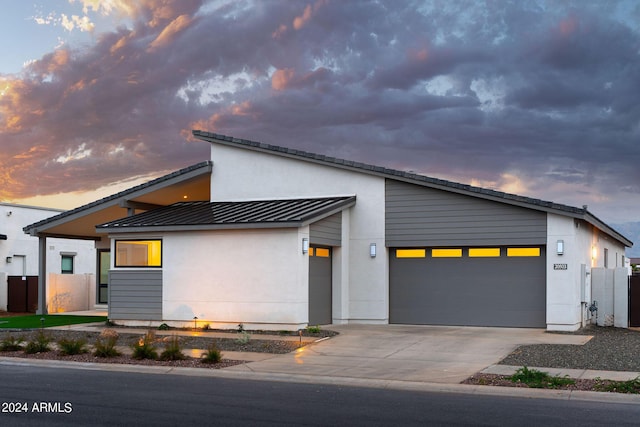 modern home with a garage