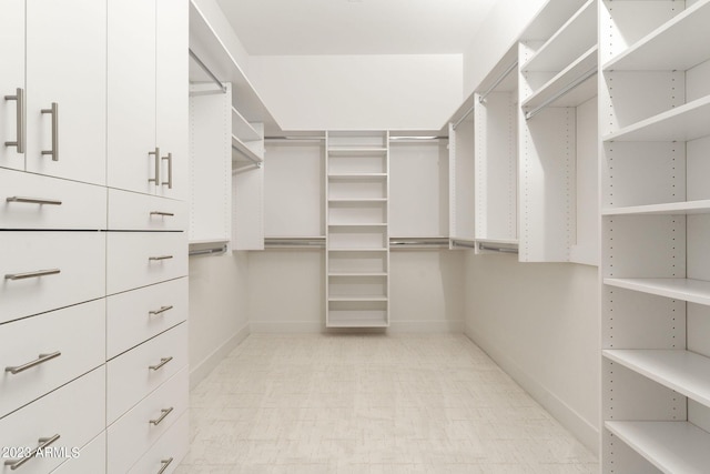 view of walk in closet