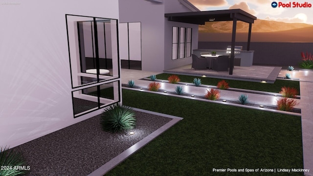 interior space with a patio area