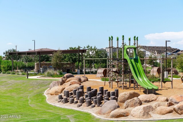 view of jungle gym