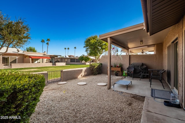 view of yard with a patio