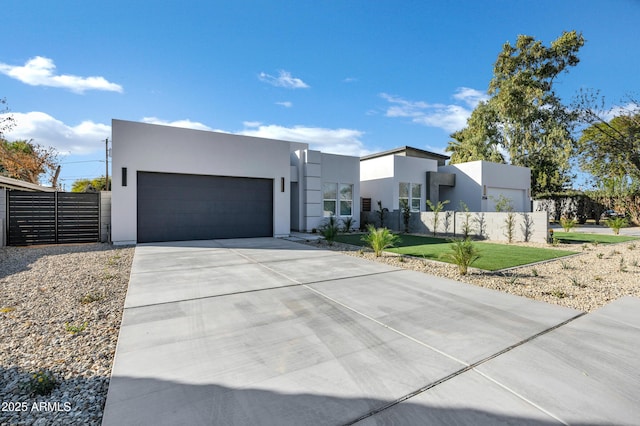 contemporary house with a garage