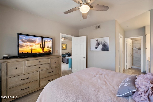 750 E Northern Ave Unit 2143, Phoenix, AZ 85020 - bedroom with light colored carpet and ceiling fan