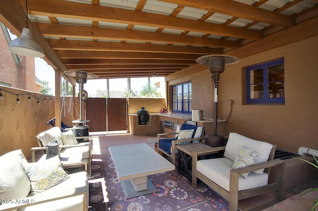 514 W Monte Vista Rd, Phoenix, AZ 85003 - view of patio / terrace featuring an outdoor living space and fence