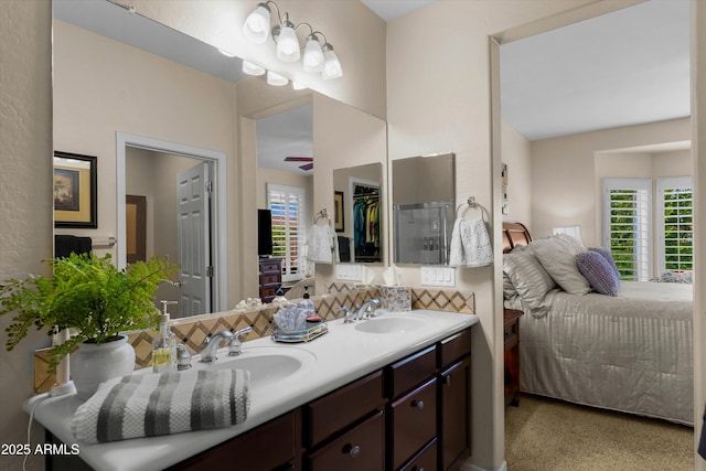 4200 E Narrowleaf Dr, Gilbert, AZ 85298 - bathroom with a sink, double vanity, and connected bathroom