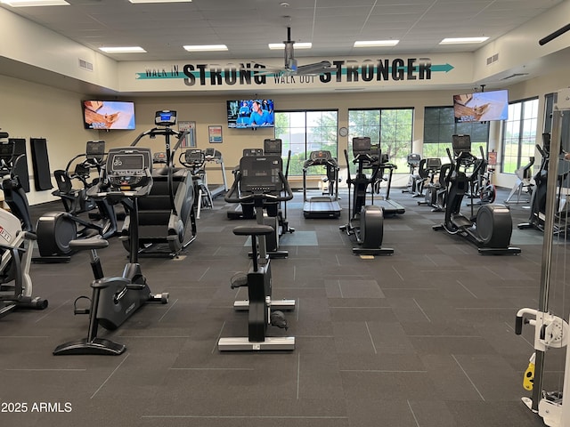4200 E Narrowleaf Dr, Gilbert, AZ 85298 - gym featuring visible vents and a drop ceiling