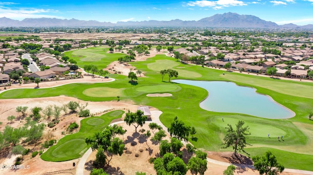4200 E Narrowleaf Dr, Gilbert, AZ 85298 - birds eye view of property with a water and mountain view, view of golf course, and a residential view