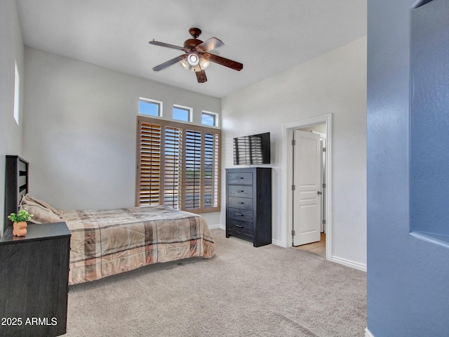 2724 W Fernwood Dr, Phoenix, AZ 85086 - bedroom featuring baseboards, a ceiling fan, and carpet