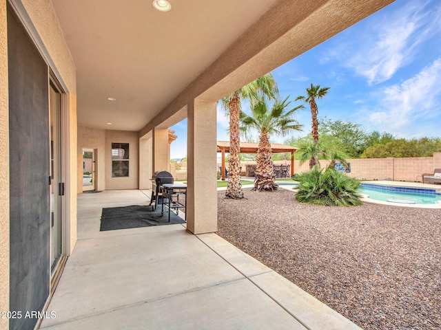 2724 W Fernwood Dr, Phoenix, AZ 85086 - view of patio with a fenced backyard and a fenced in pool