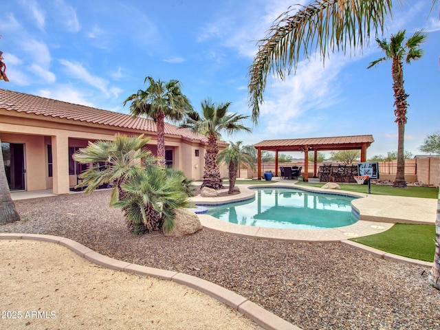 2724 W Fernwood Dr, Phoenix, AZ 85086 - view of pool featuring a fenced in pool, a patio area, and a fenced backyard