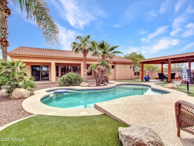 2724 W Fernwood Dr, Phoenix, AZ 85086 - outdoor pool with a patio and fence