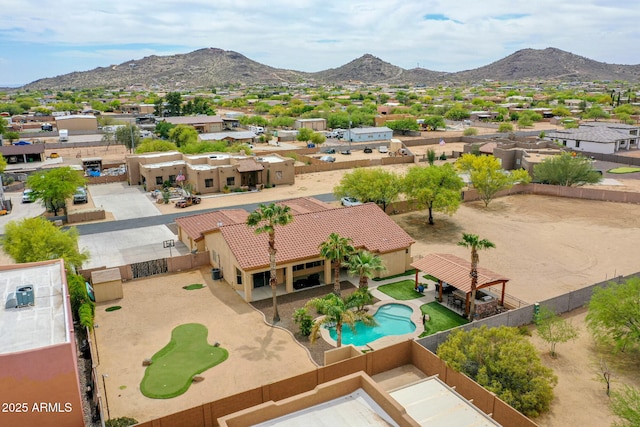 2724 W Fernwood Dr, Phoenix, AZ 85086 - bird's eye view with a mountain view and a residential view