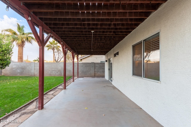 view of patio / terrace with fence