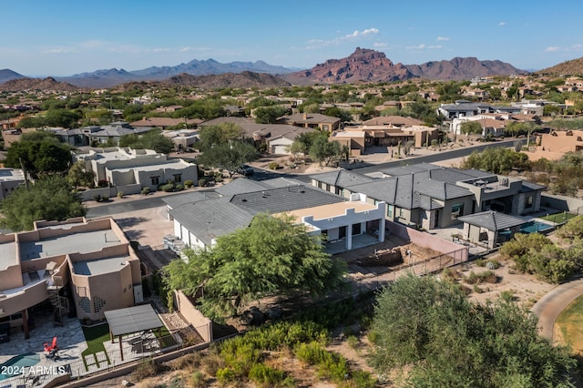 bird's eye view featuring a mountain view