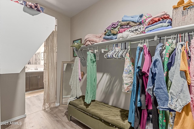 9429 E Grapefruit Dr, Florence, AZ 85132 - spacious closet featuring light wood-style floors