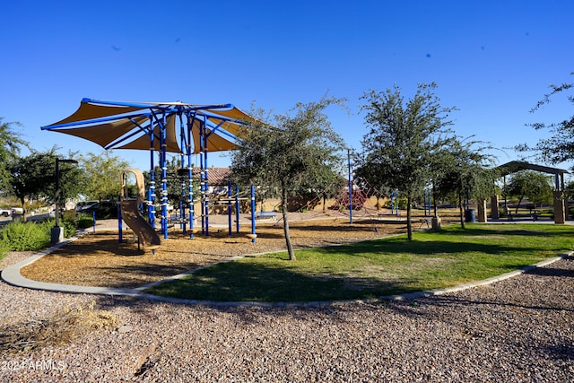 view of jungle gym