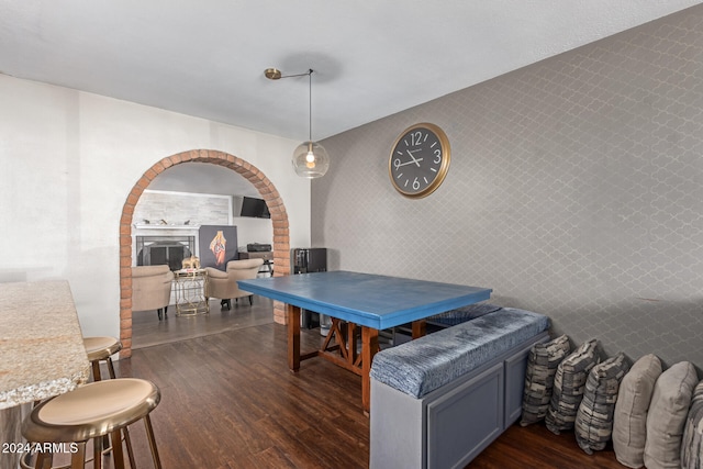 interior space featuring dark hardwood / wood-style floors