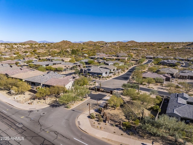 bird's eye view featuring a mountain view