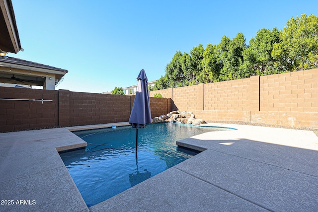 view of pool featuring a patio area