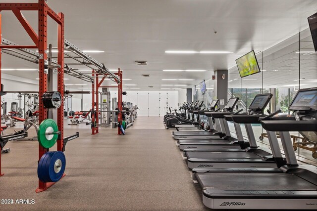 view of exercise room